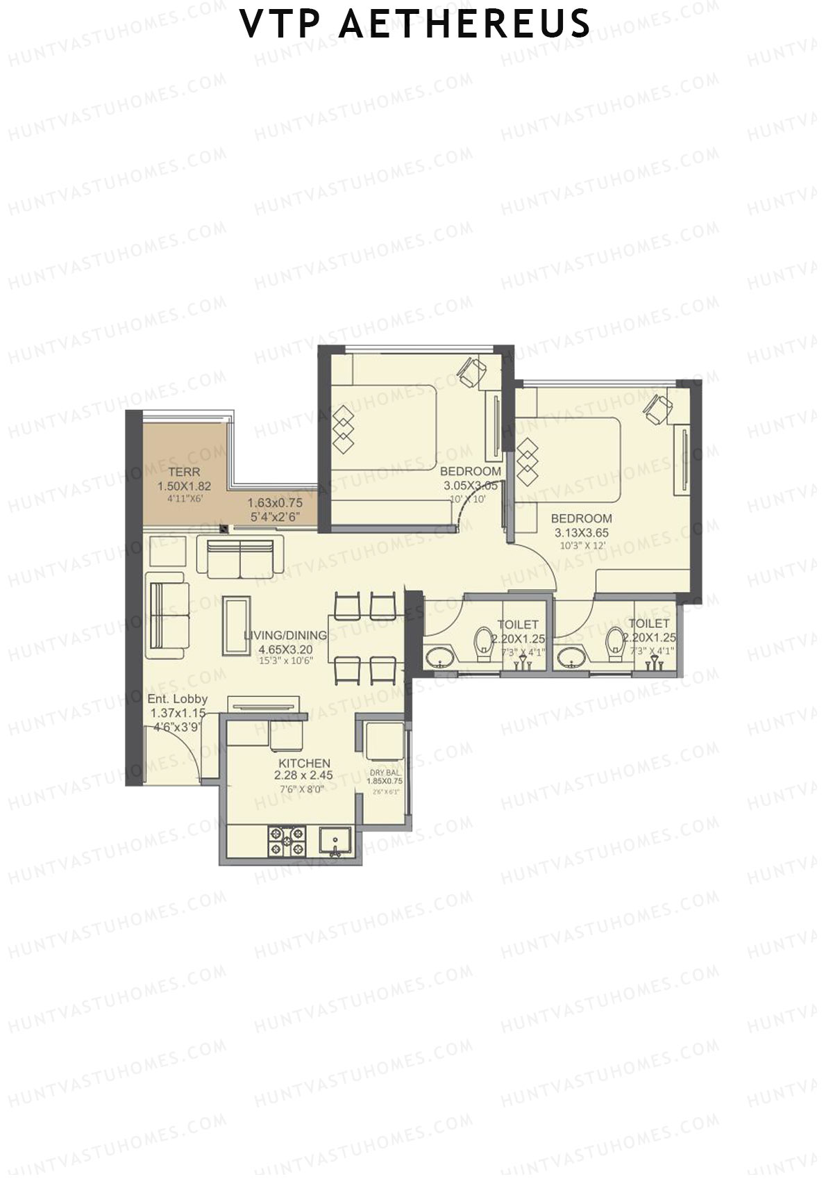 VTP Aethereus Tower 5 Unit 4 Floor Plan