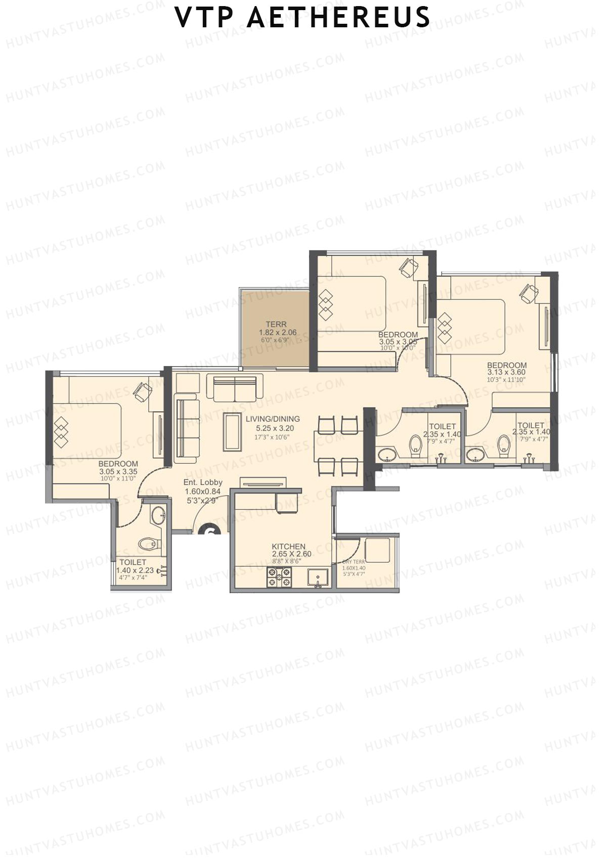 VTP Aethereus Tower 5 Unit 6 Floor Plan