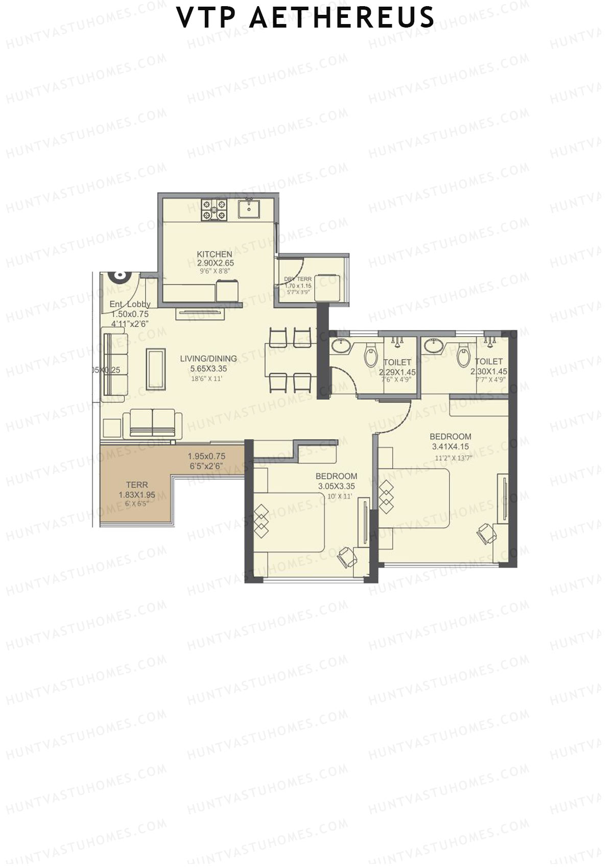 VTP Aethereus Tower 5 Unit 8 Floor Plan