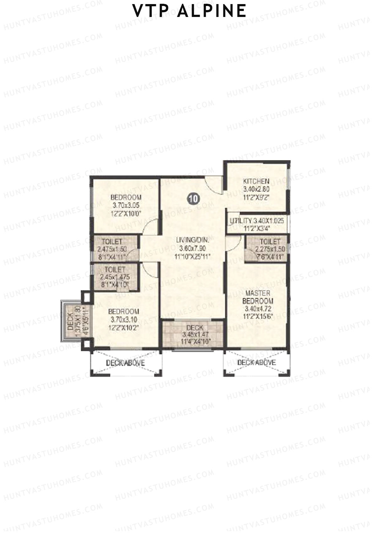VTP Alpine Tower 1 Unit 10 Floor Plan