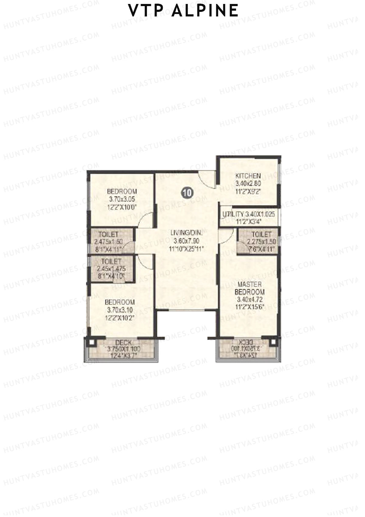 VTP Alpine Tower 1 Unit 10 Floor Plan
