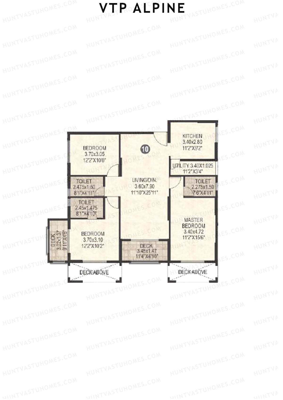 VTP Alpine Tower 1 Unit 10 Floor Plan