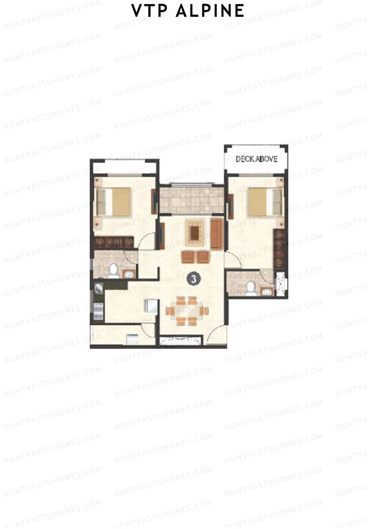 VTP Alpine Tower 1 Unit 3 Floor Plan