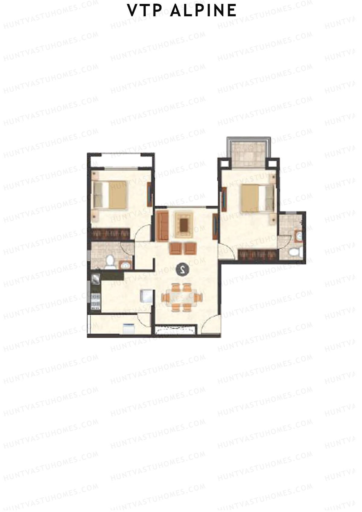 VTP Alpine Tower 1 Unit 4 Floor Plan