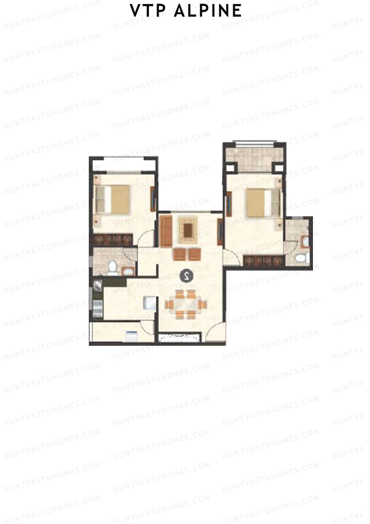 VTP Alpine Tower 1 Unit 4 Floor Plan