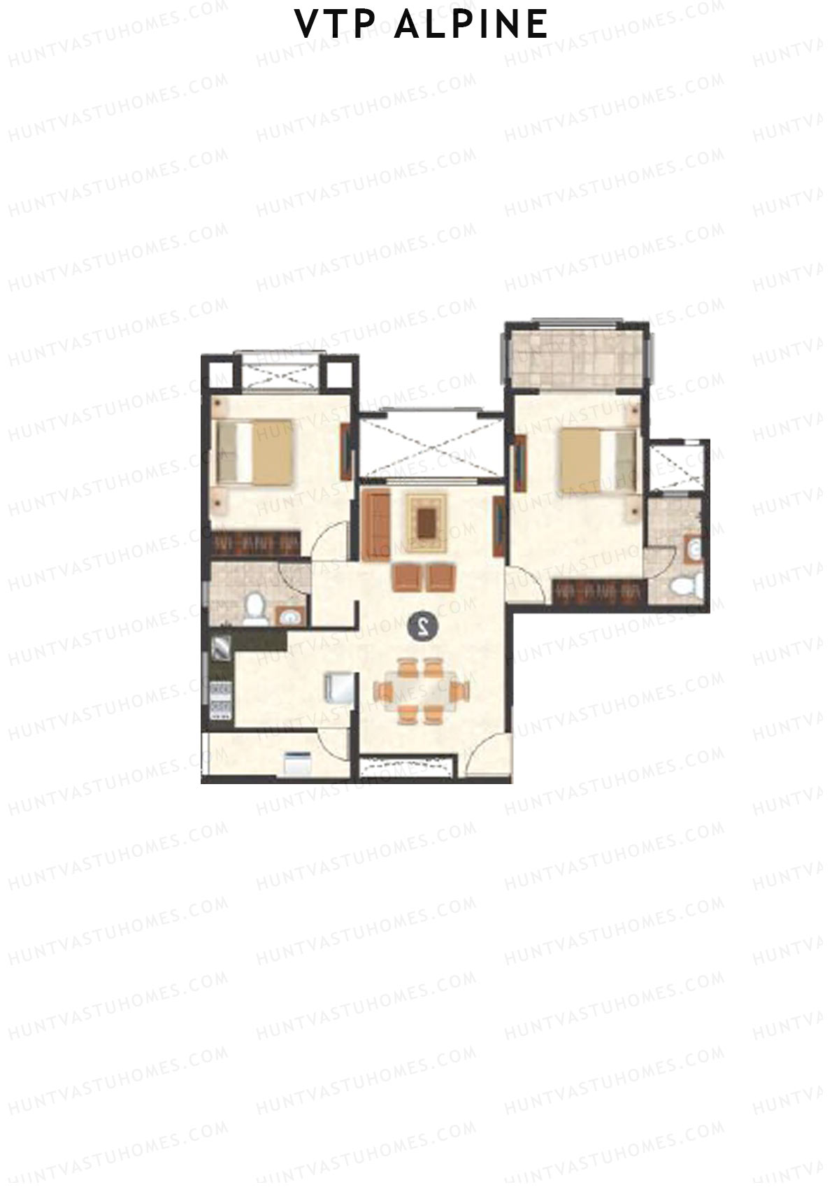 VTP Alpine Tower 1 Unit 4 Floor Plan