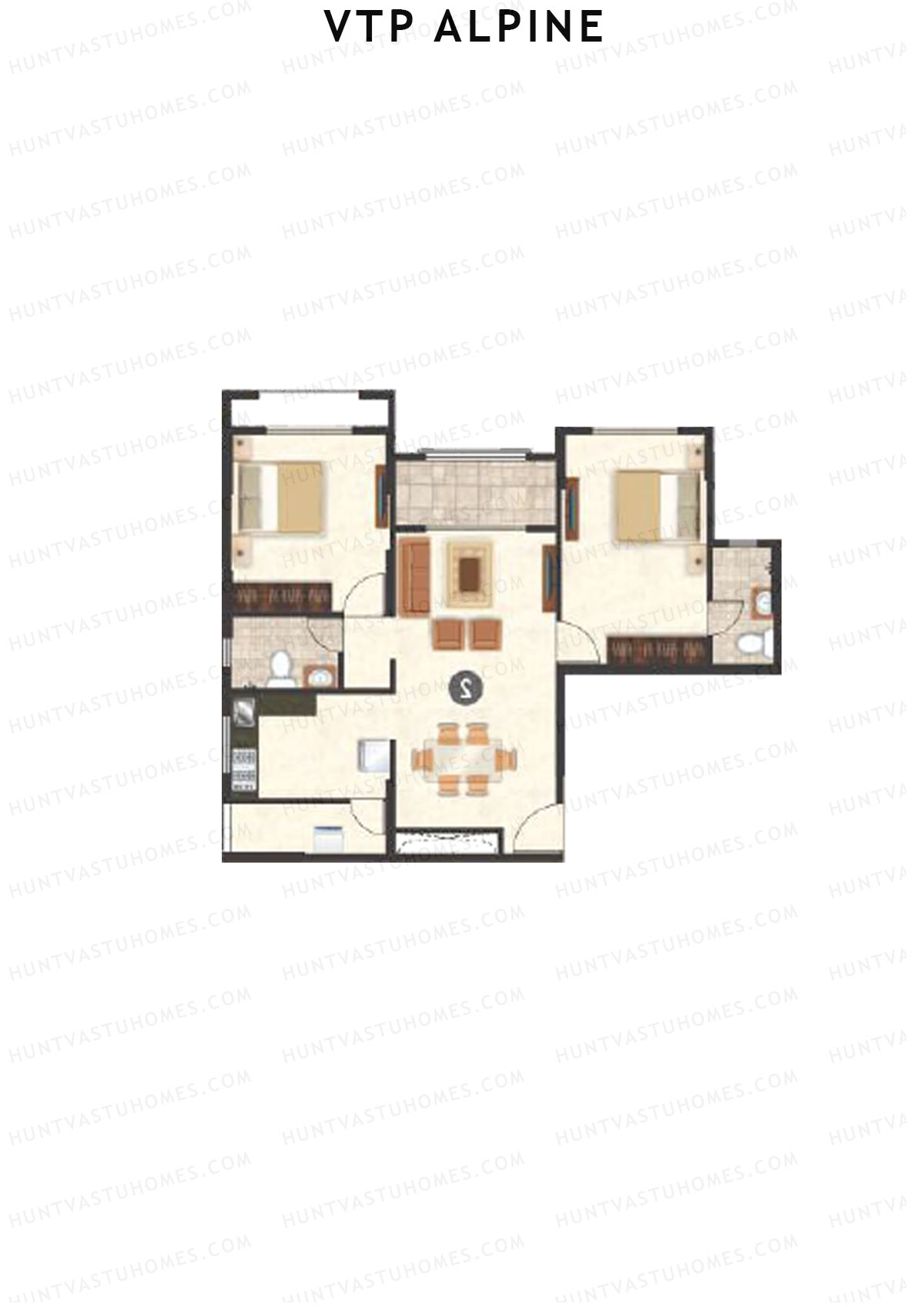 VTP Alpine Tower 1 Unit 4 Floor Plan