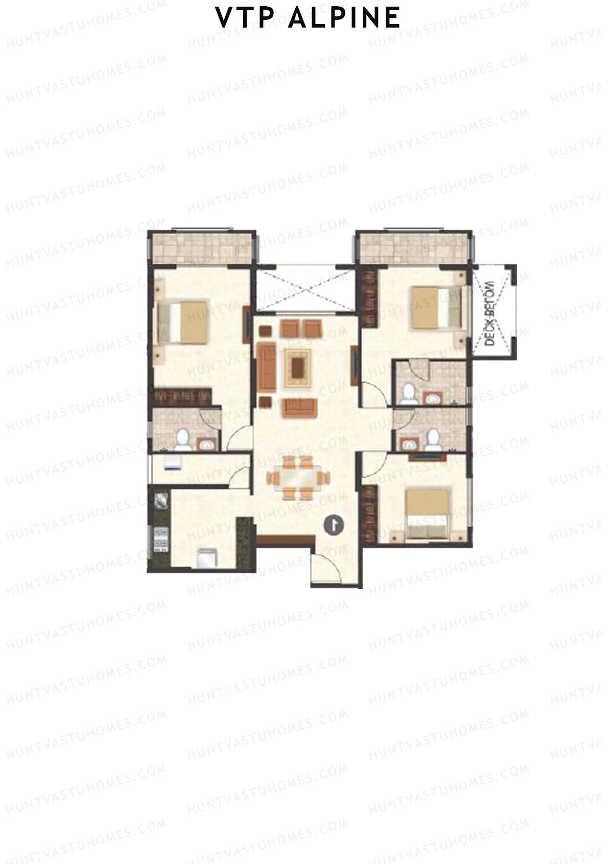 VTP Alpine Tower 1 Unit 5 Floor Plan