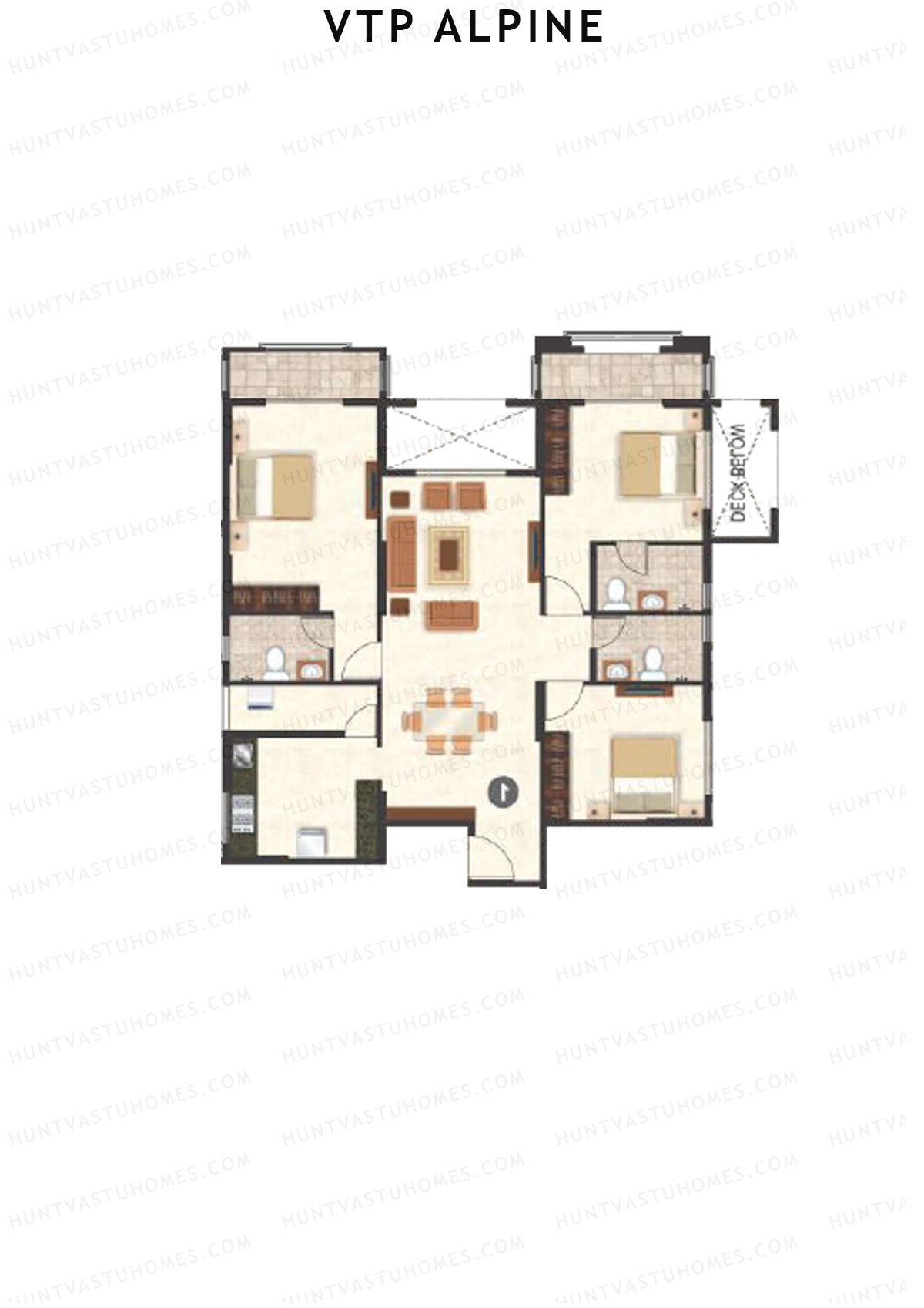 VTP Alpine Tower 1 Unit 5 Floor Plan