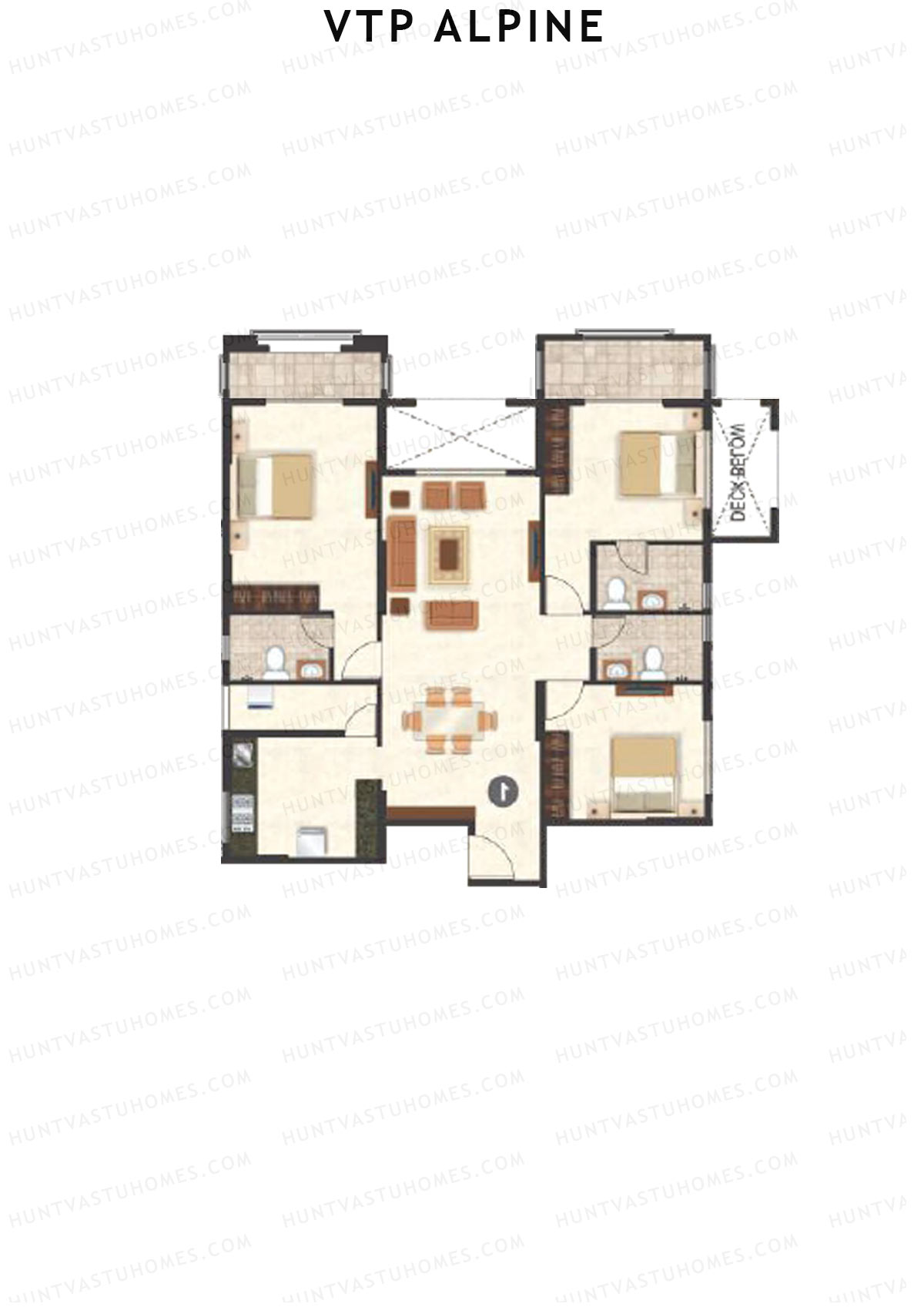 VTP Alpine Tower 1 Unit 5 Floor Plan