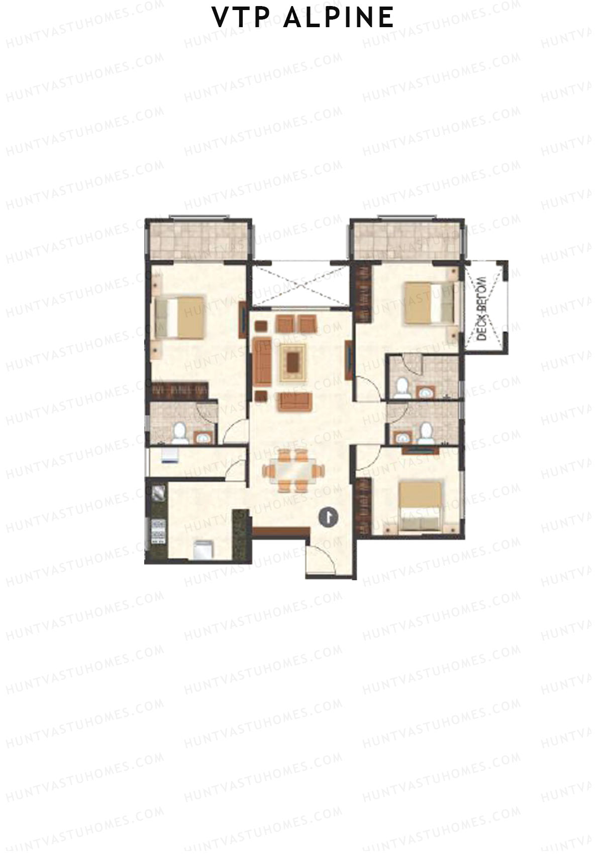 VTP Alpine Tower 1 Unit 5 Floor Plan