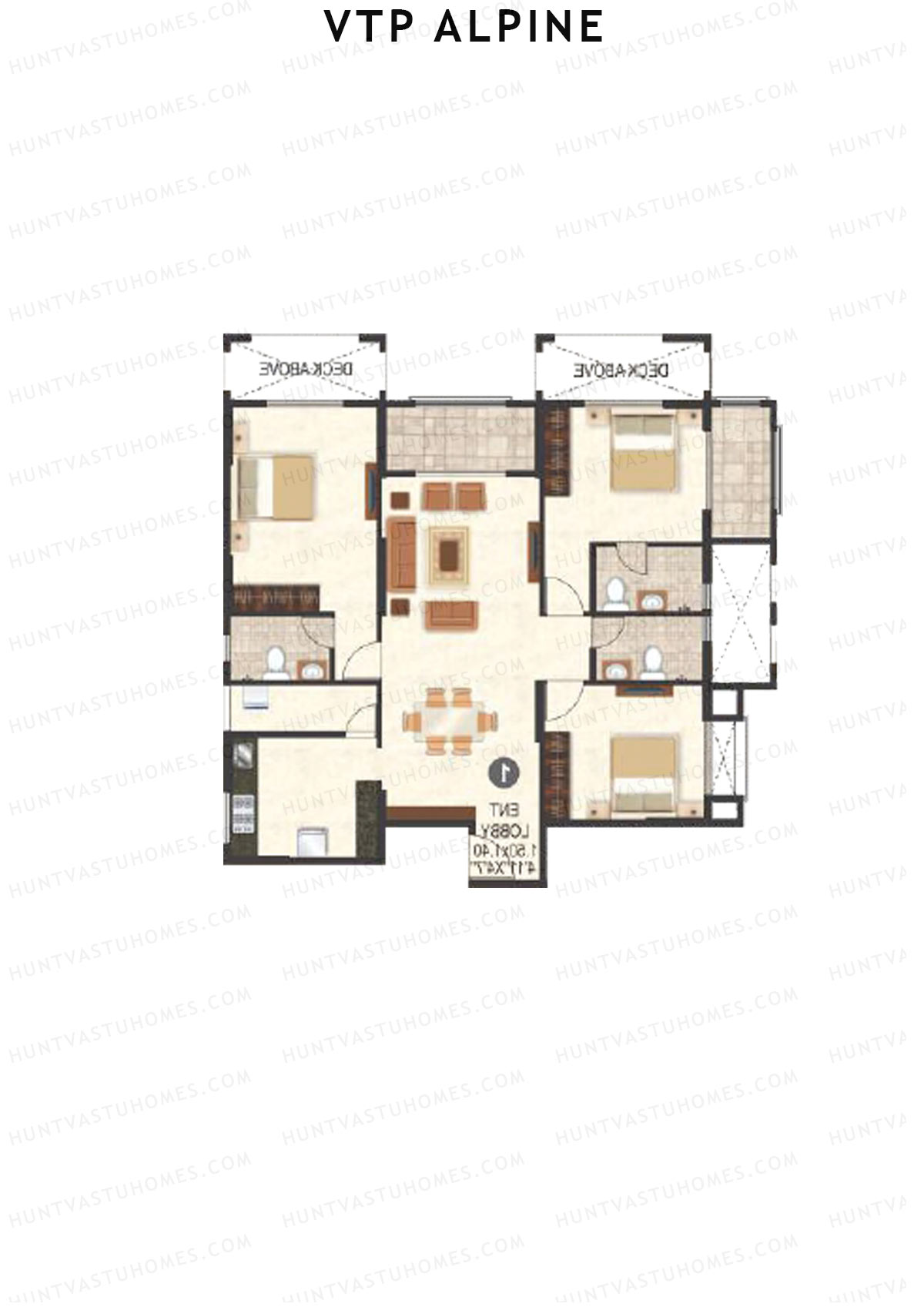 VTP Alpine Tower 1 Unit 5 Floor Plan