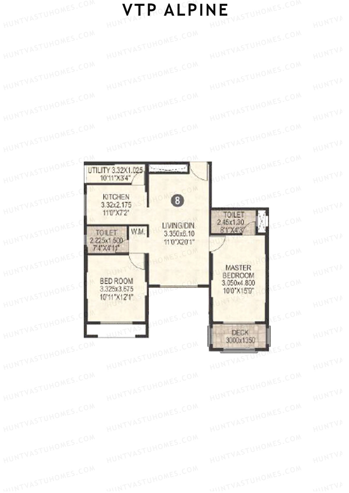 VTP Alpine Tower 1 Unit 8 Floor Plan