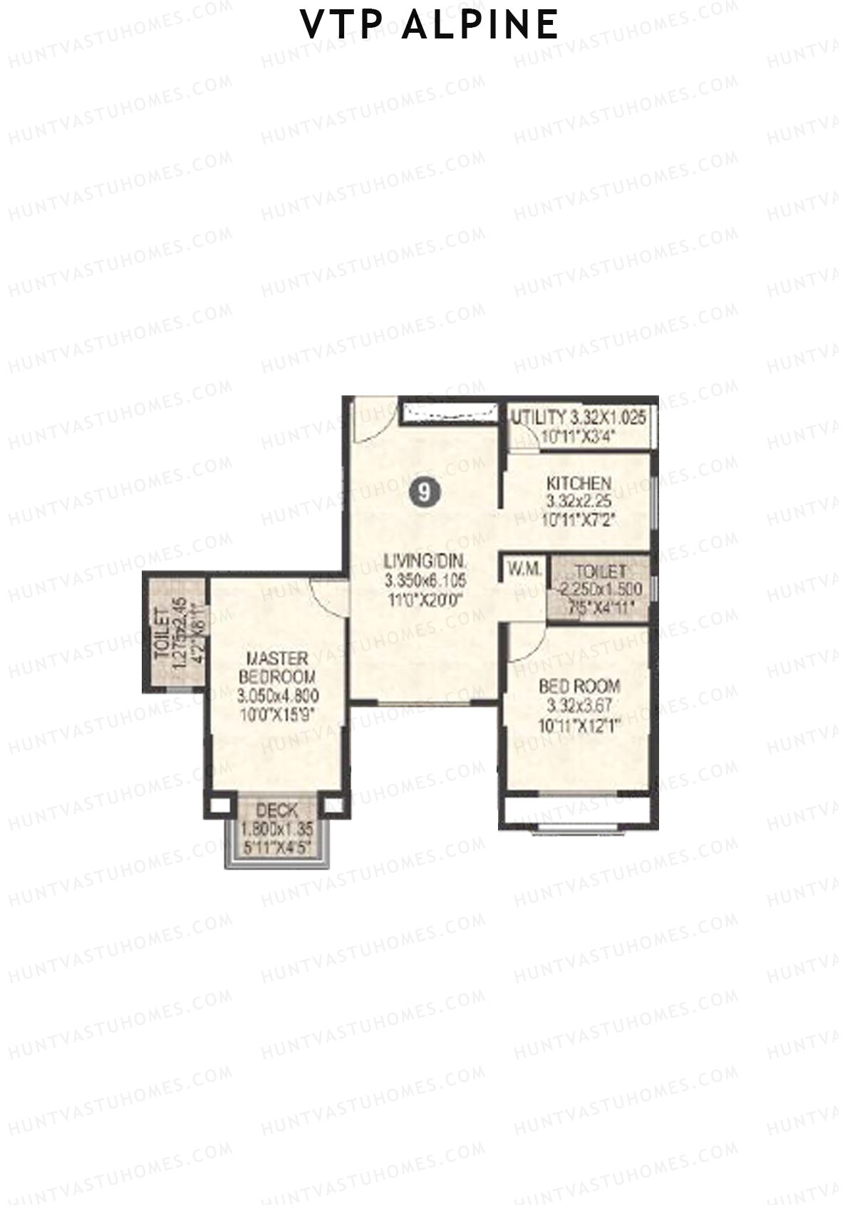 VTP Alpine Tower 1 Unit 9 Floor Plan