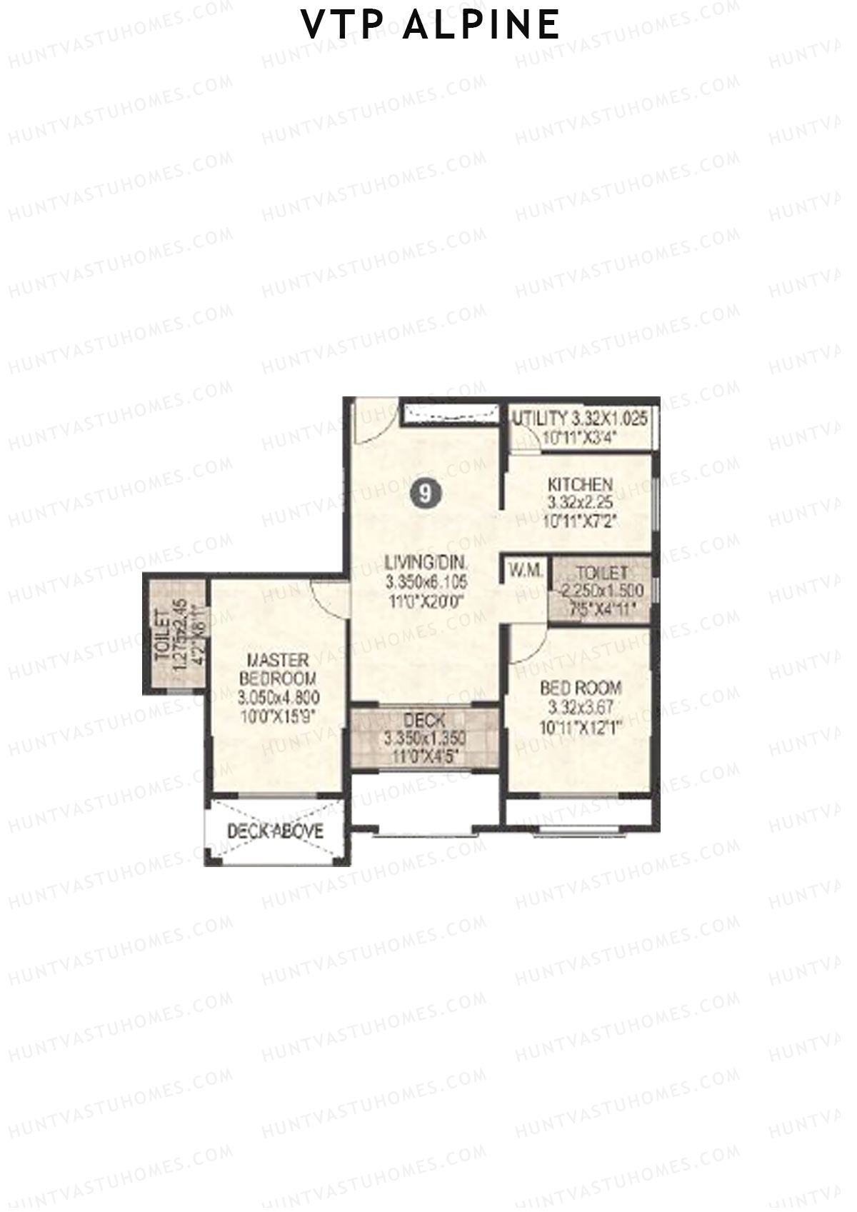 VTP Alpine Tower 1 Unit 9 Floor Plan
