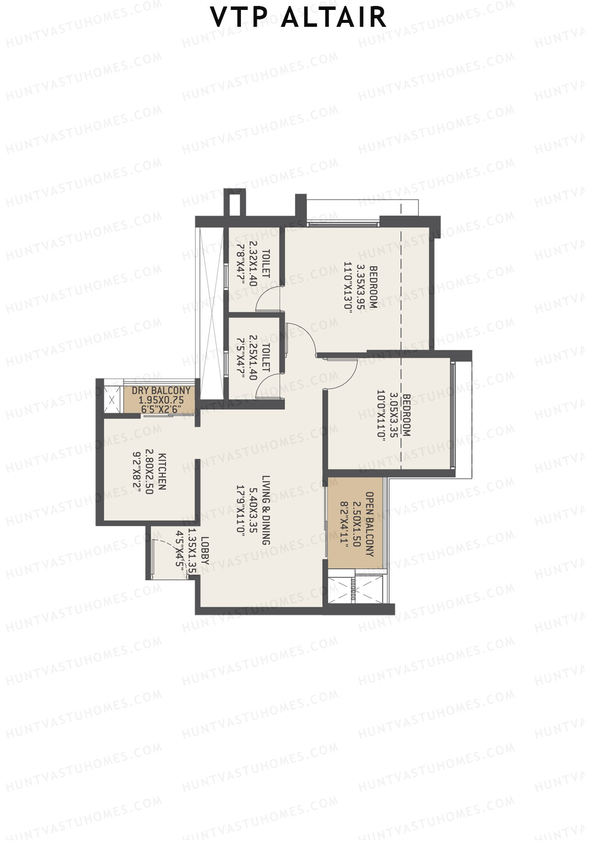 VTP Altair Tower 1 Unit 2 Floor Plan