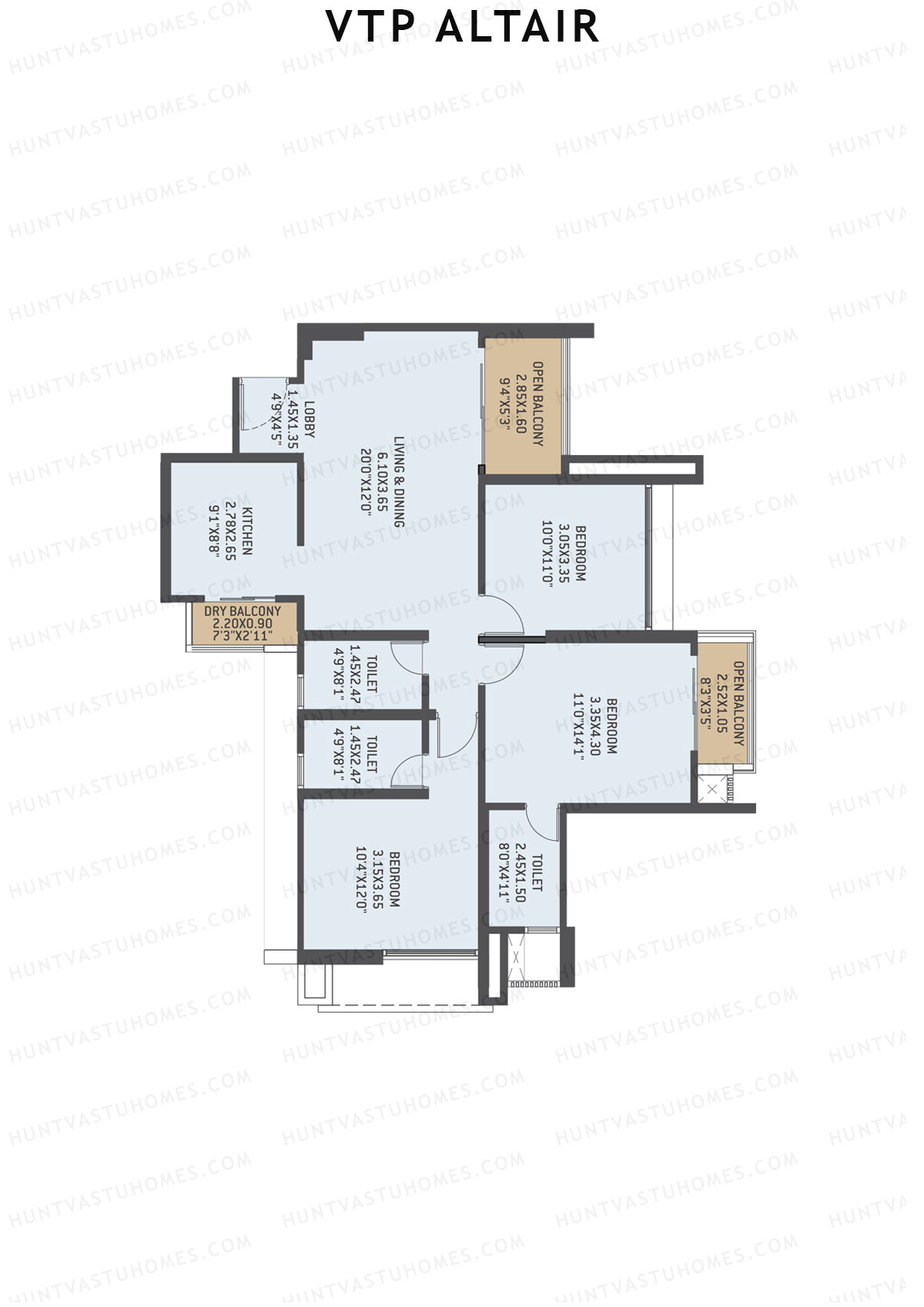 VTP Altair Tower 1 Unit 4 Floor Plan