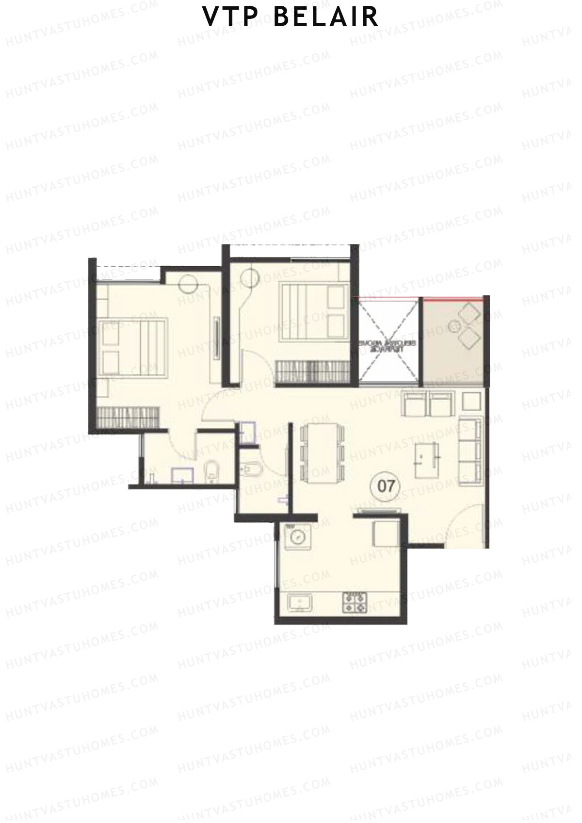VTP Belair Tower A Unit 1 Floor Plan
