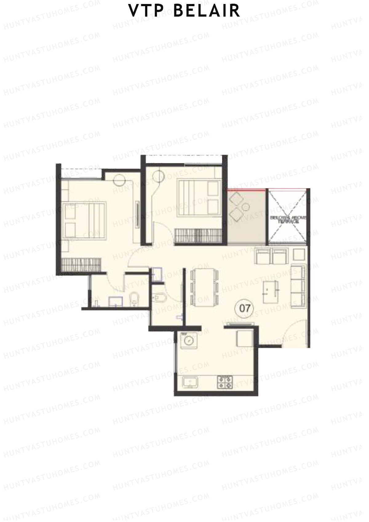 VTP Belair Tower A Unit 1 Floor Plan