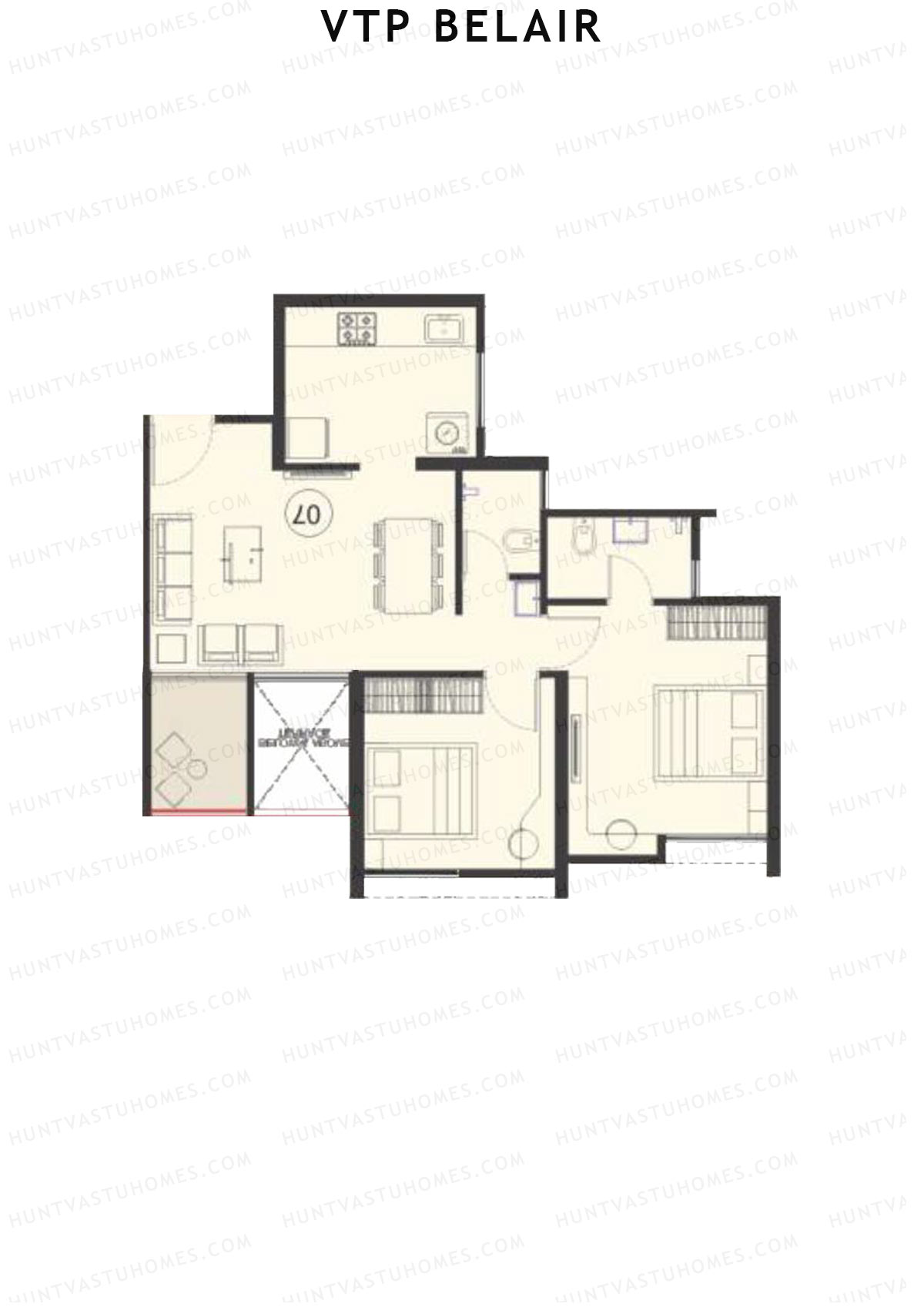 VTP Belair Tower A Unit 3 Floor Plan