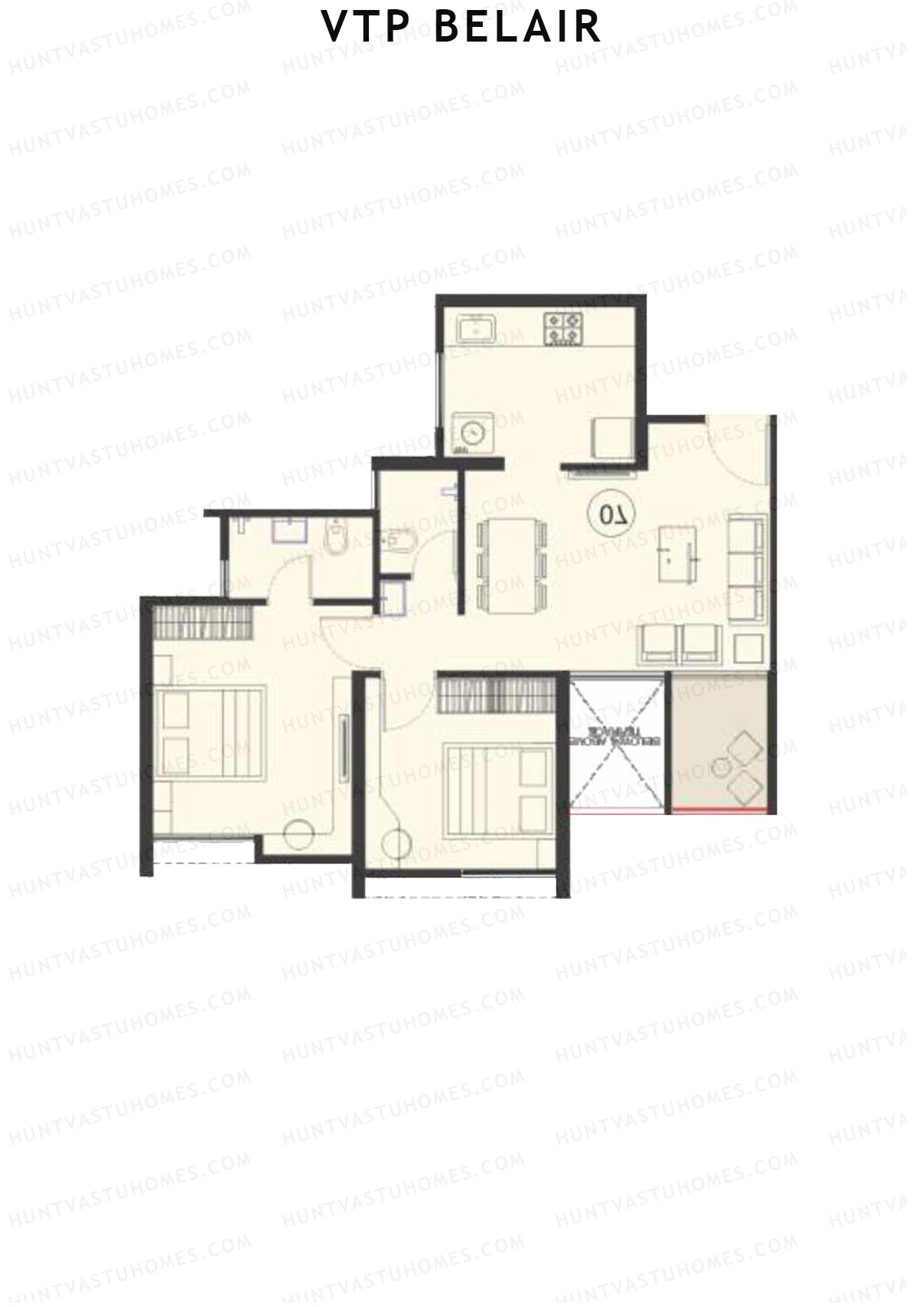 VTP Belair Tower A Unit 6 Floor Plan