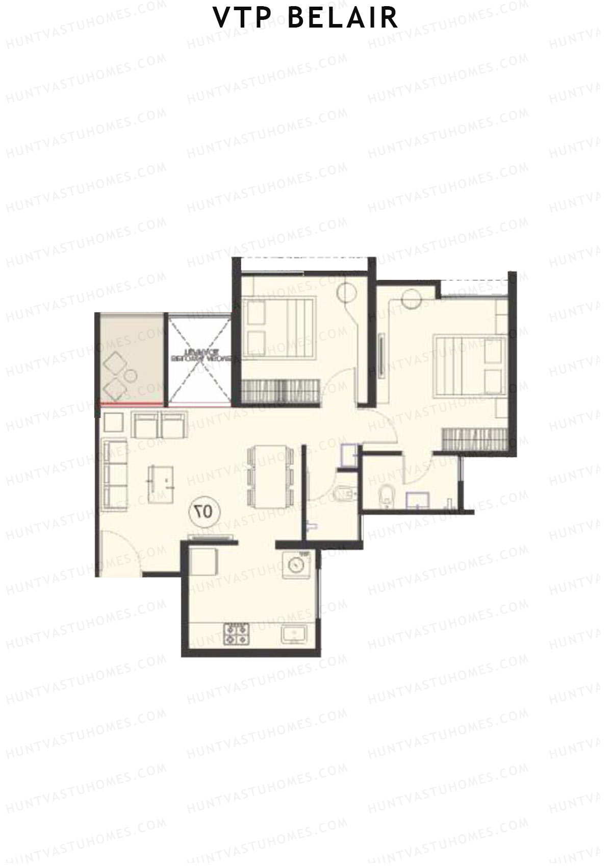 VTP Belair Tower A Unit 8 Floor Plan