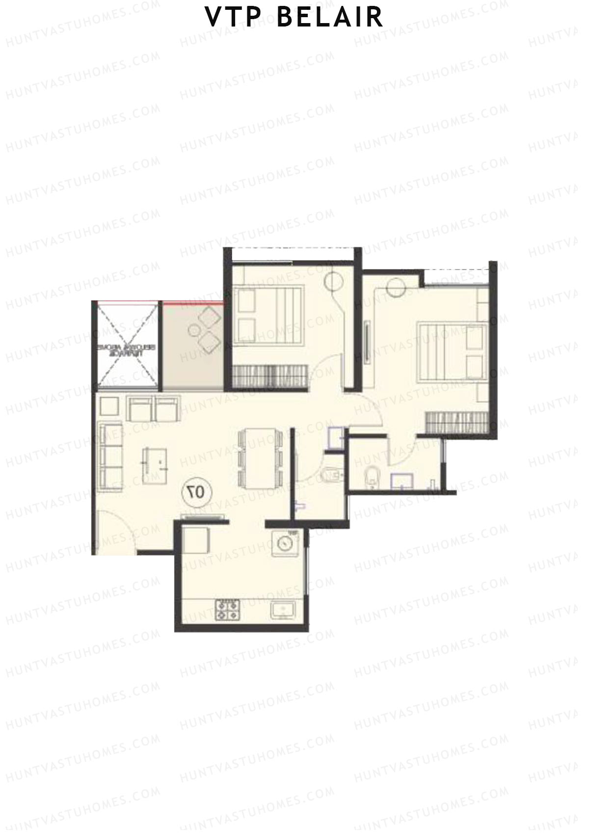 VTP Belair Tower A Unit 8 Floor Plan
