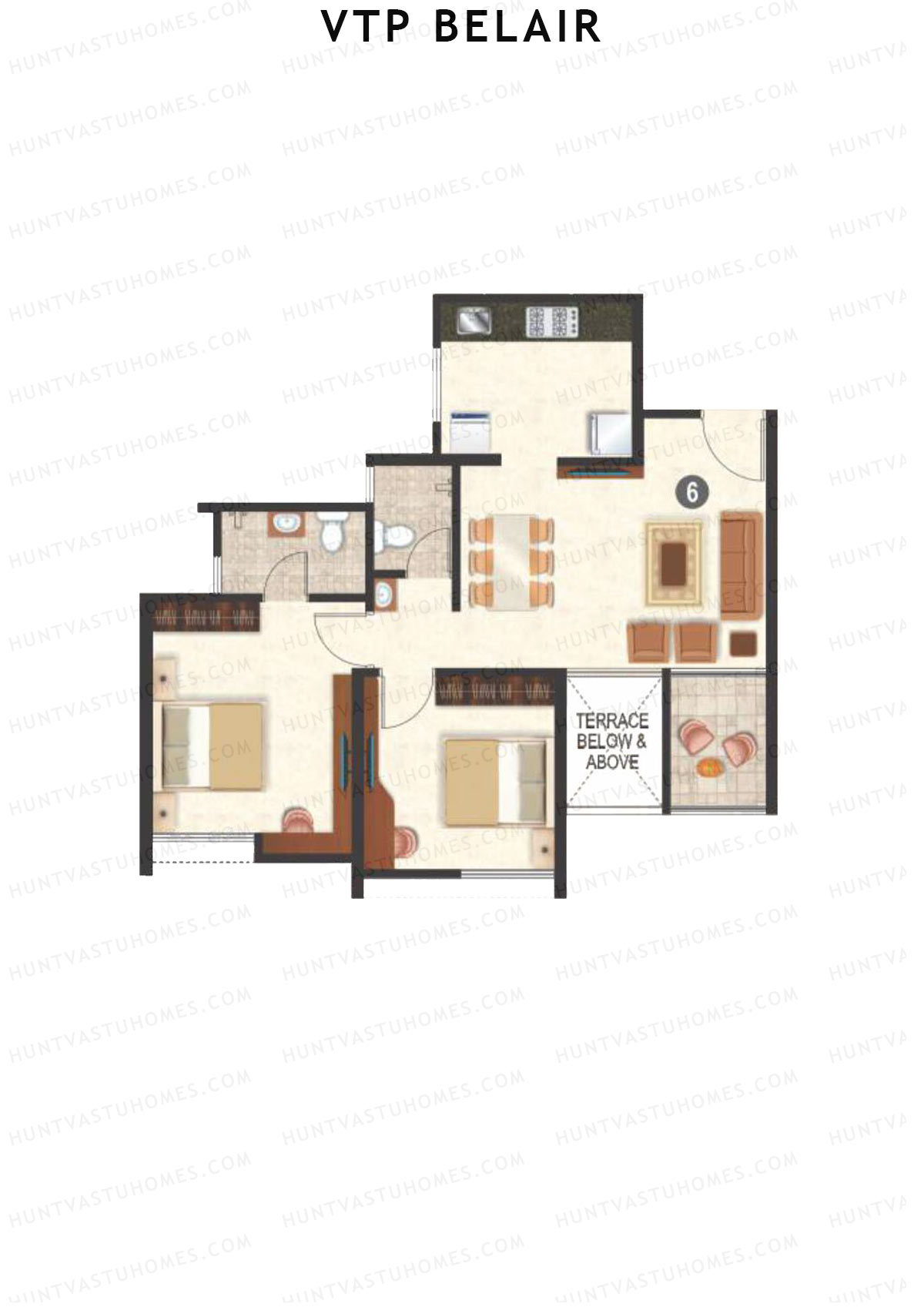 VTP Belair Tower B Unit 6 Floor Plan