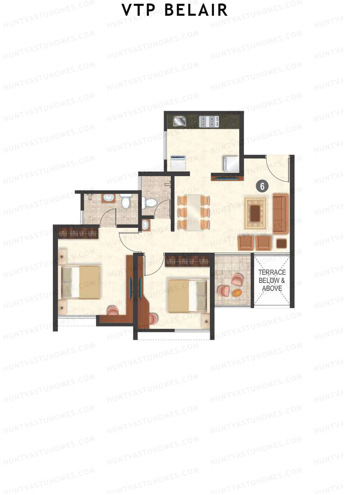 VTP Belair Tower B Unit 6 Floor Plan
