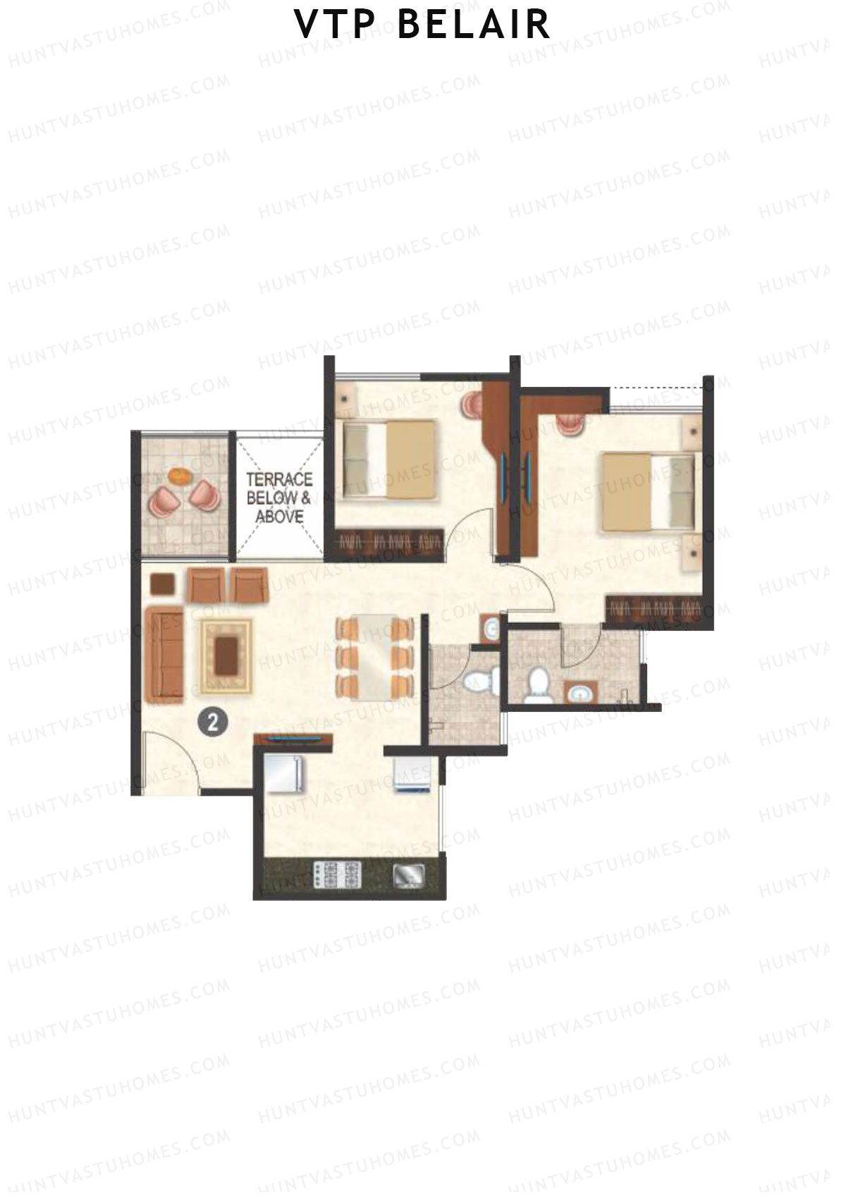 VTP Belair Tower B Unit 8 Floor Plan