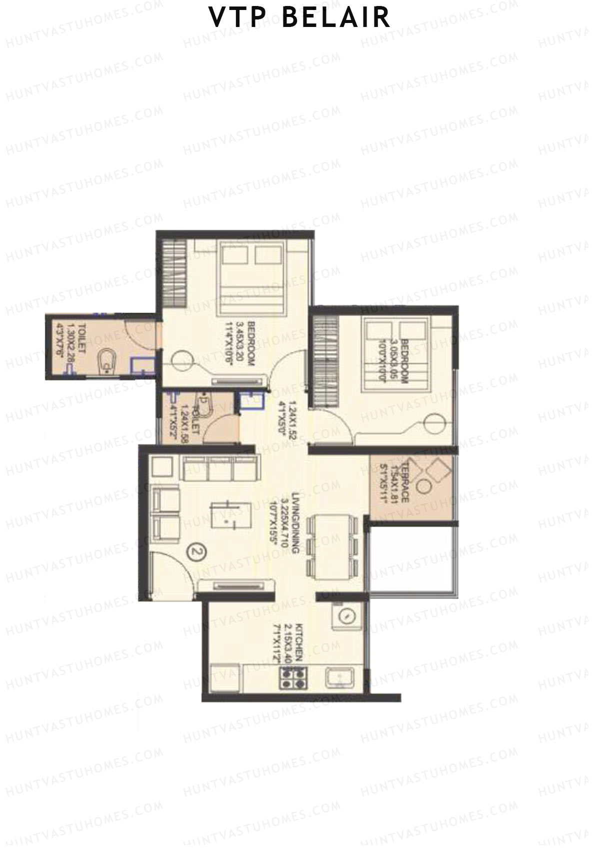 VTP Belair Tower C1 Unit 2 Floor Plan