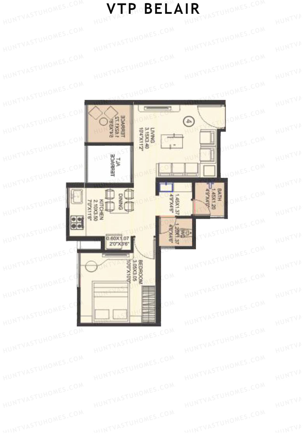 VTP Belair Tower C1 Unit 4 Floor Plan