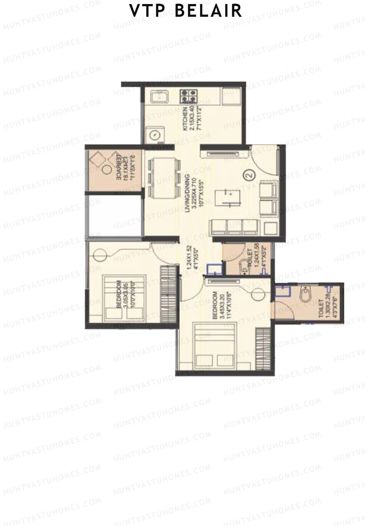 VTP Belair Tower C1 Unit 6 Floor Plan