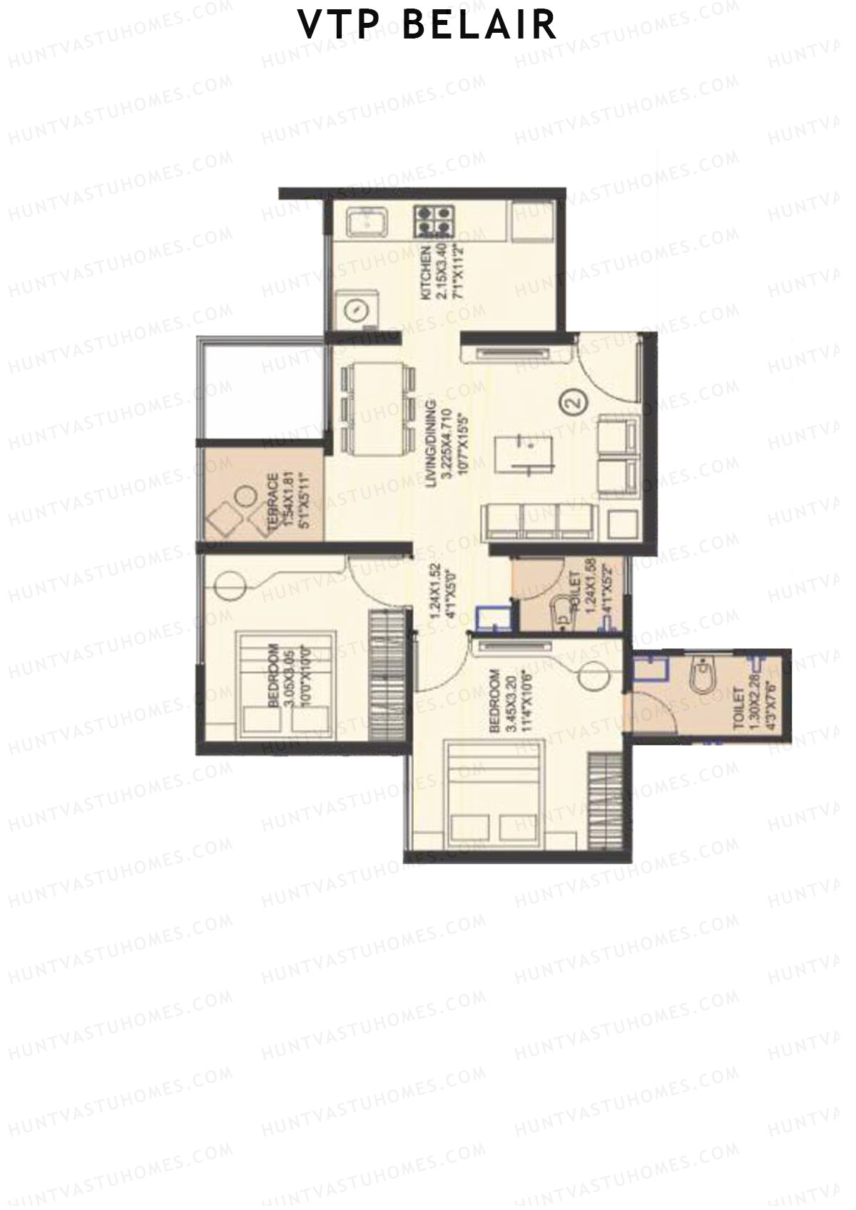 VTP Belair Tower C1 Unit 6 Floor Plan
