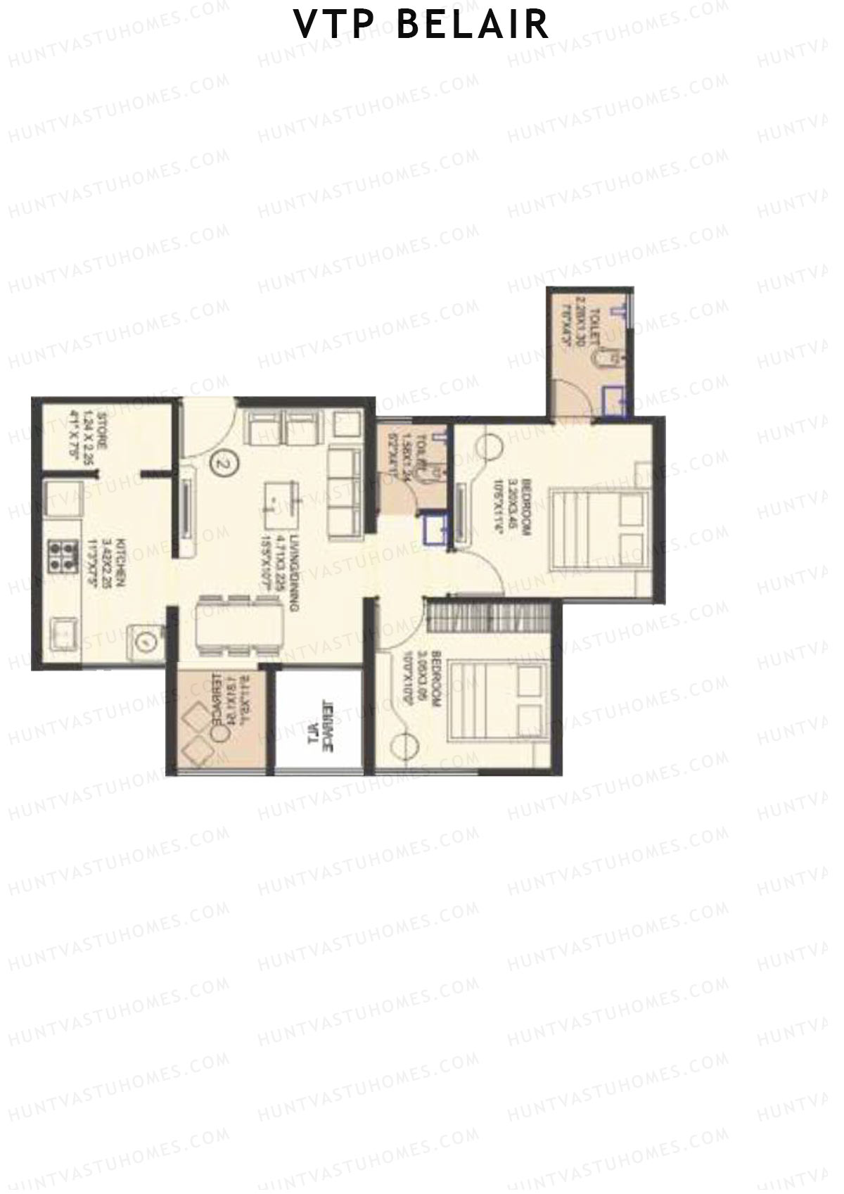 VTP Belair Tower C2 Unit 2 Floor Plan