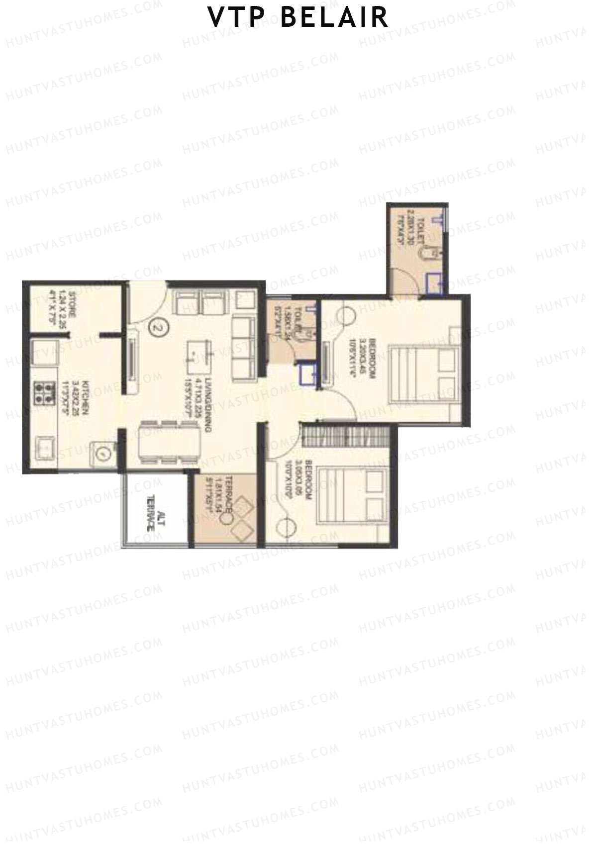 VTP Belair Tower C2 Unit 2 Floor Plan