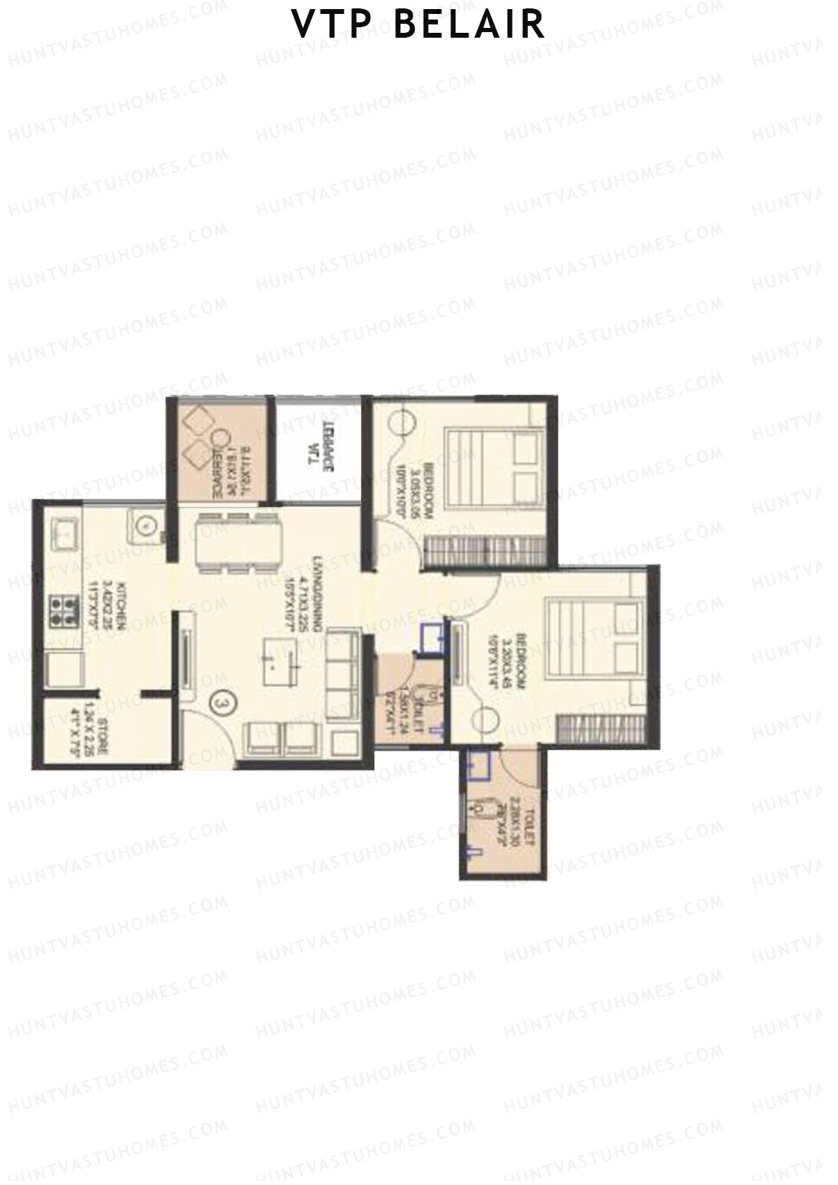 VTP Belair Tower C2 Unit 3 Floor Plan