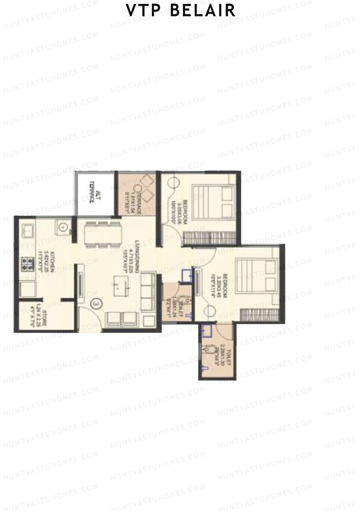 VTP Belair Tower C2 Unit 3 Floor Plan