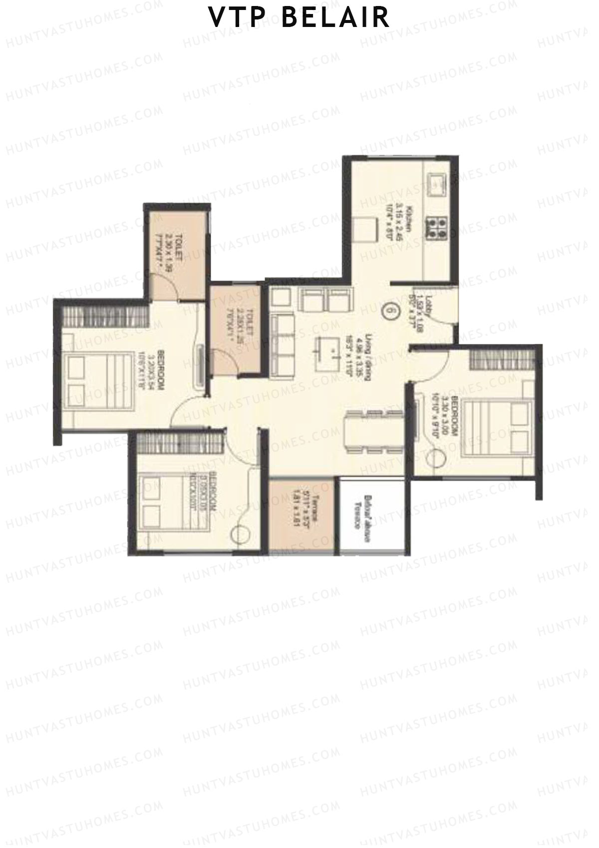 VTP Belair Tower C2 Unit 6 Floor Plan