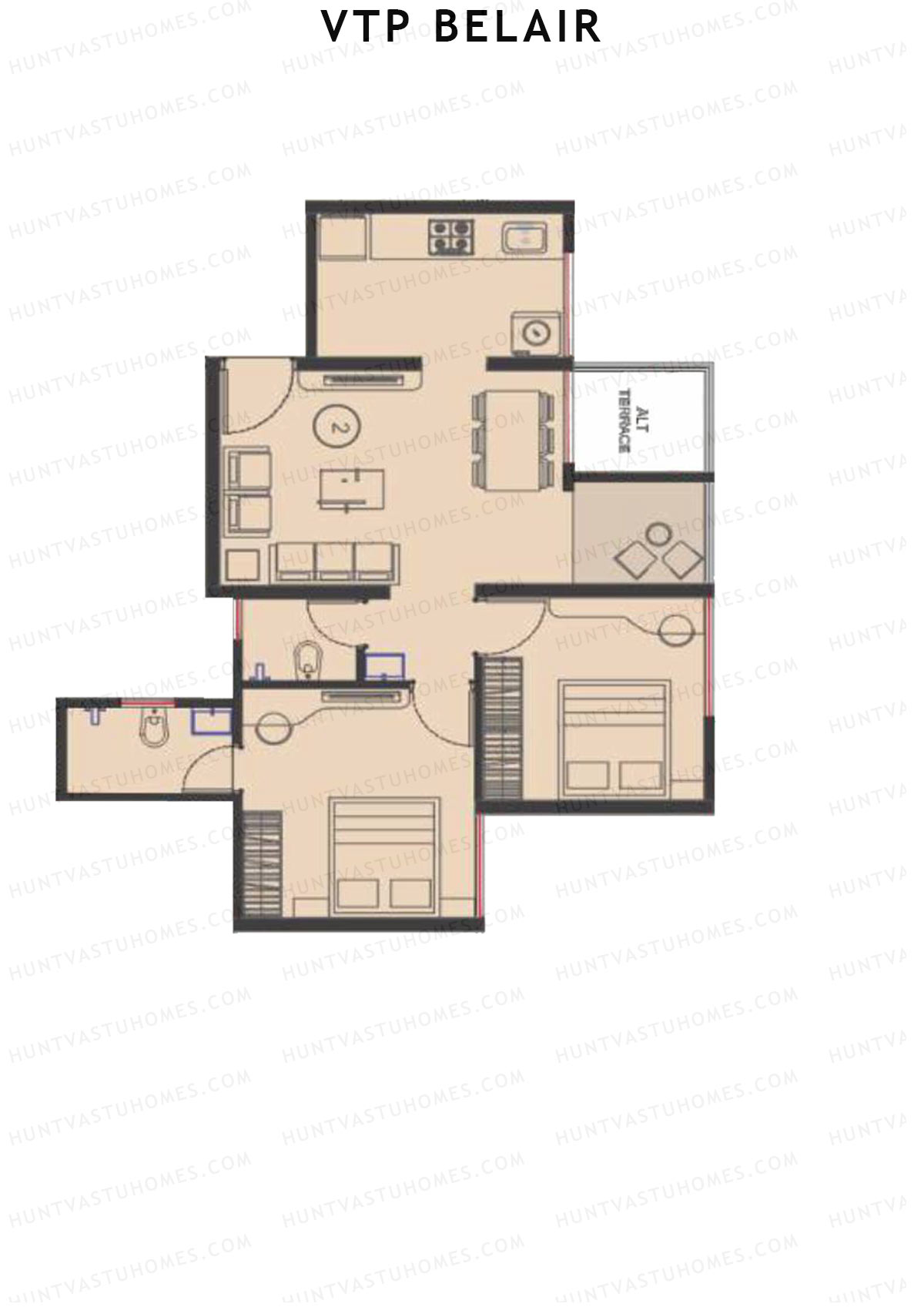 VTP Belair Tower D1 Unit 2 Floor Plan