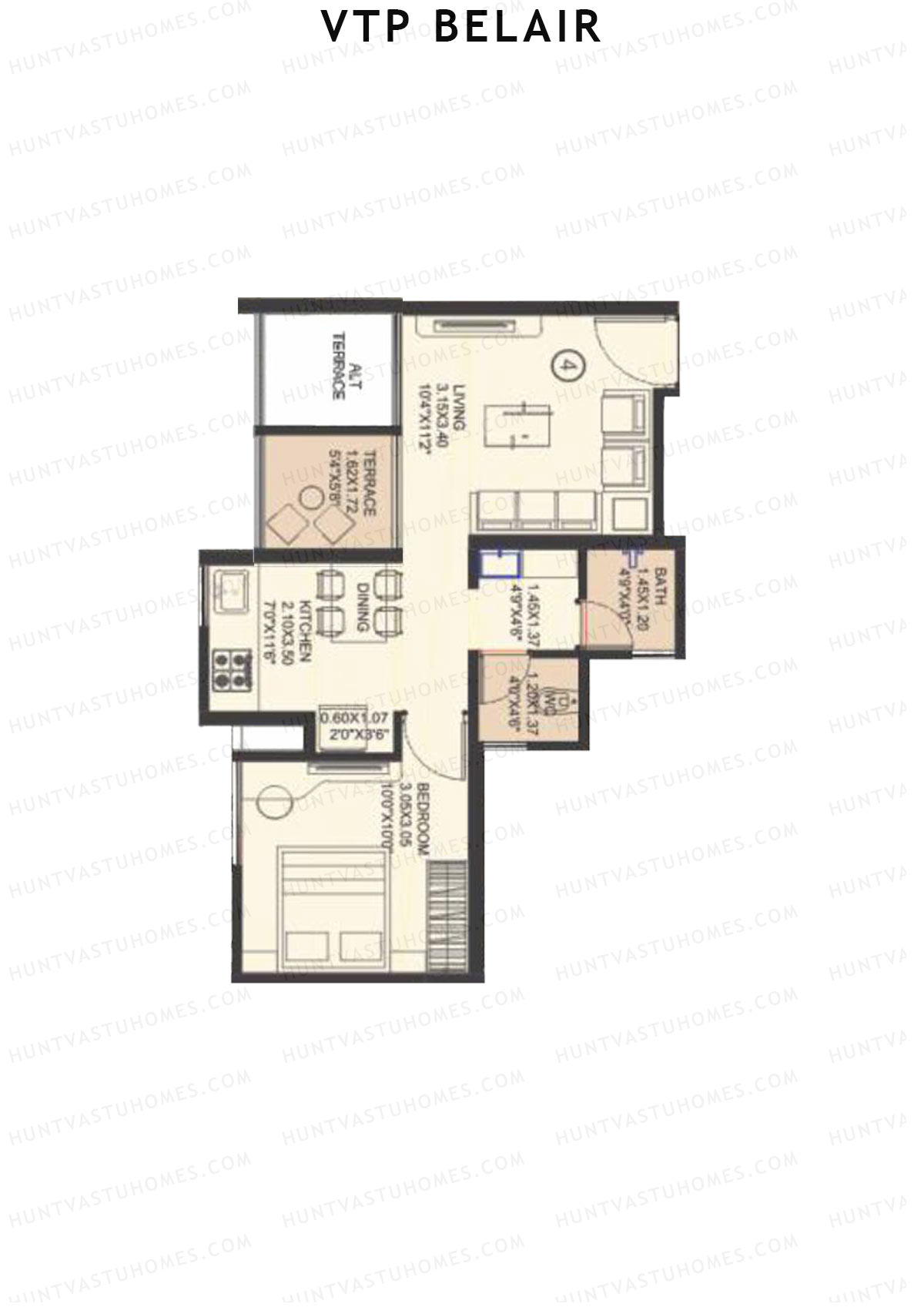 VTP Belair Tower D1 Unit 5 Floor Plan