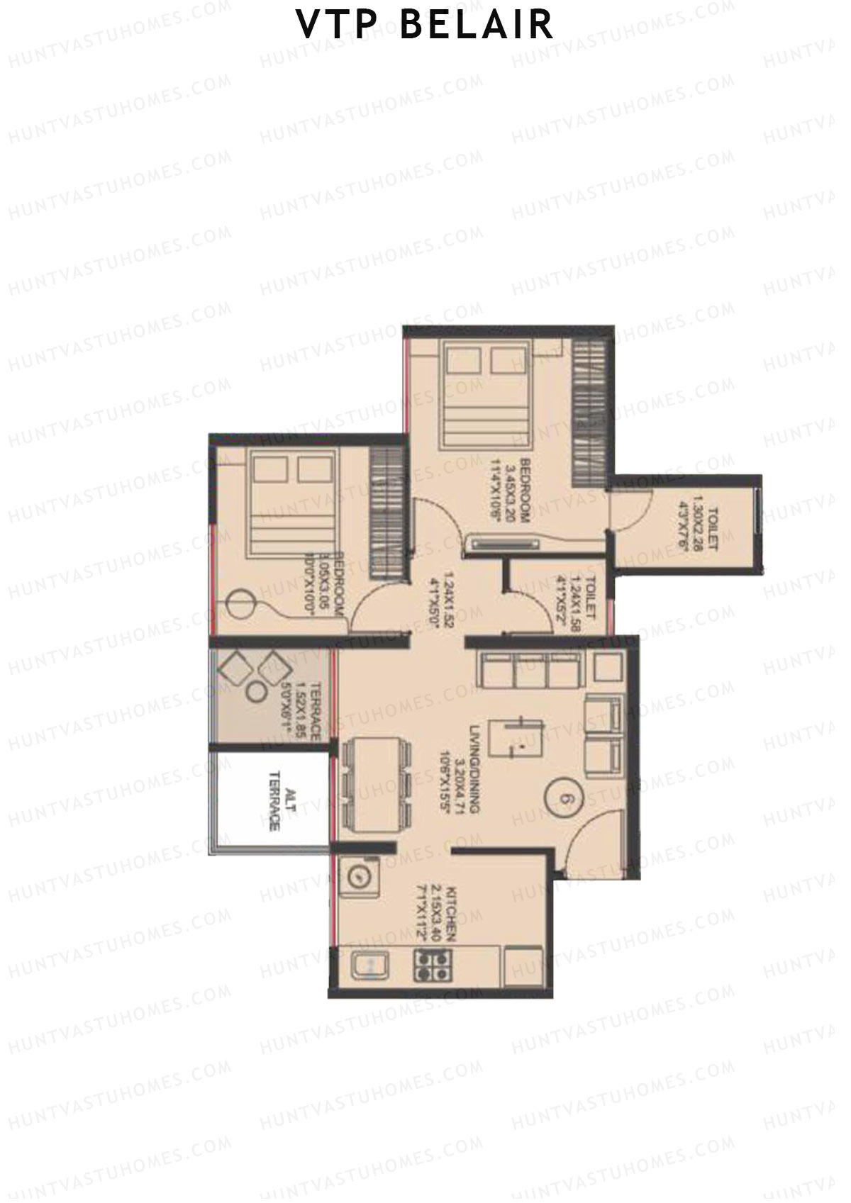 VTP Belair Tower D1 Unit 6 Floor Plan