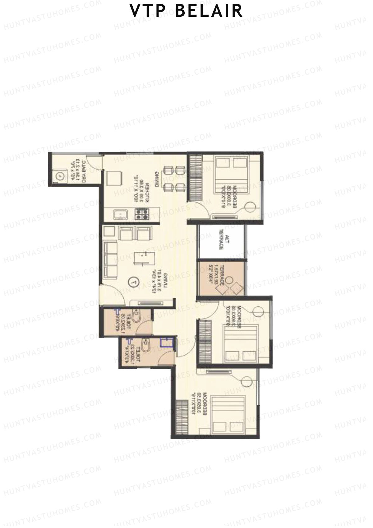 VTP Belair Tower D1 Unit 7 Floor Plan
