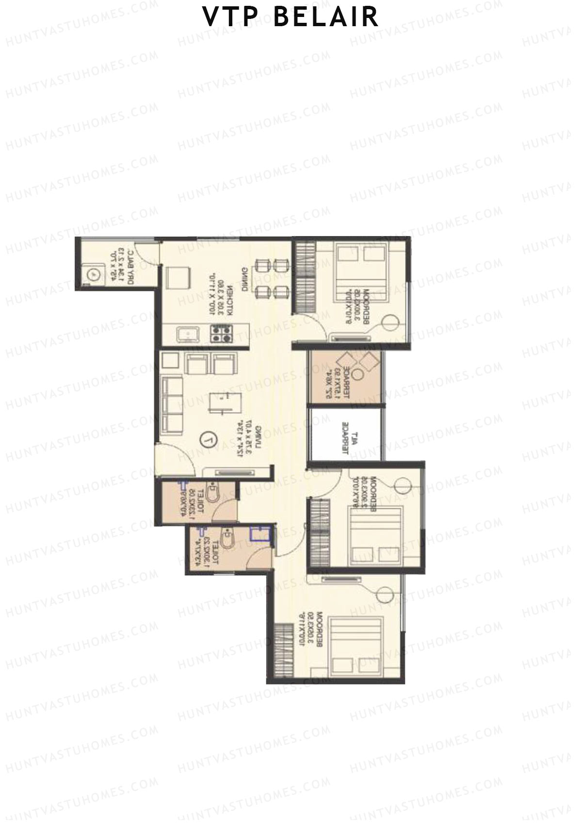 VTP Belair Tower D1 Unit 7 Floor Plan