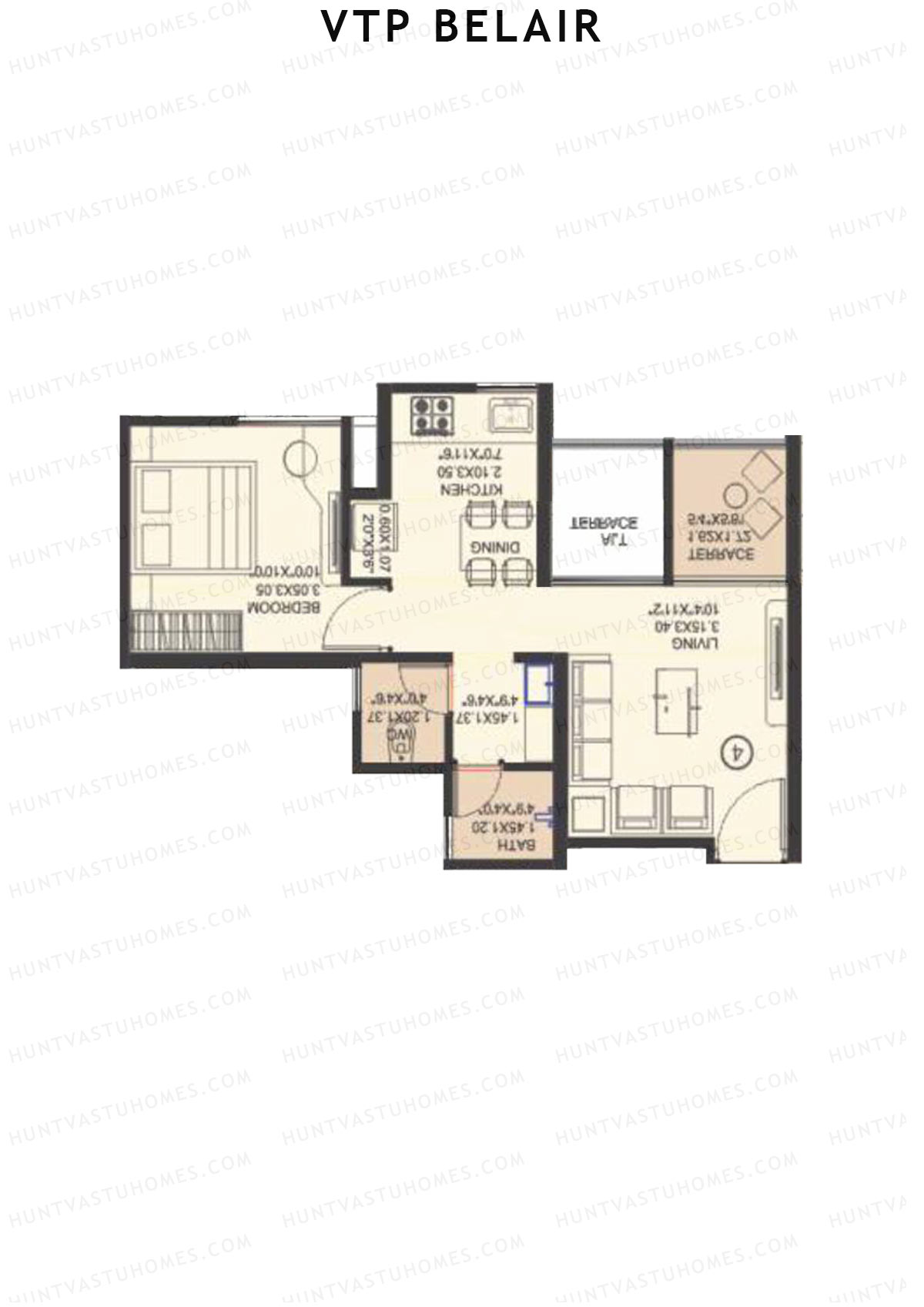 VTP Belair Tower D2 Unit 1 Floor Plan