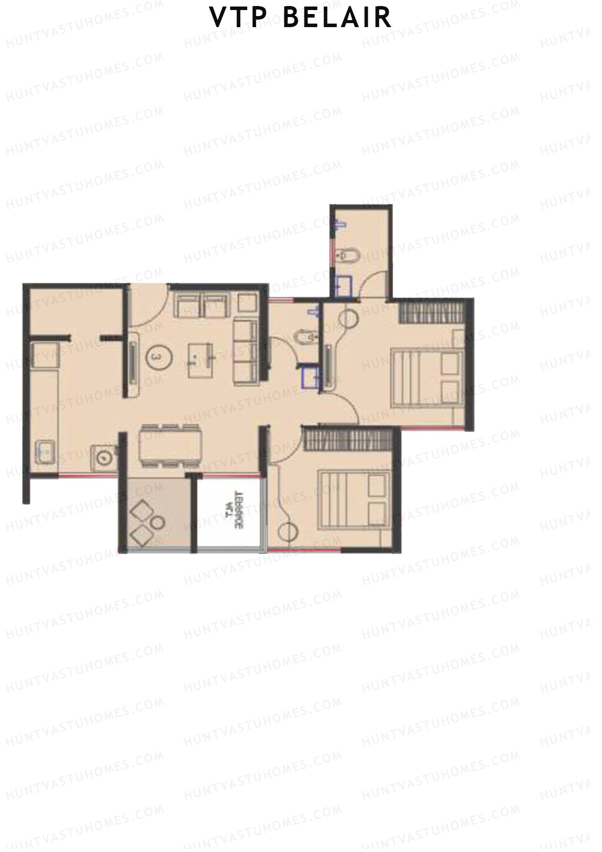 VTP Belair Tower D2 Unit 3 Floor Plan