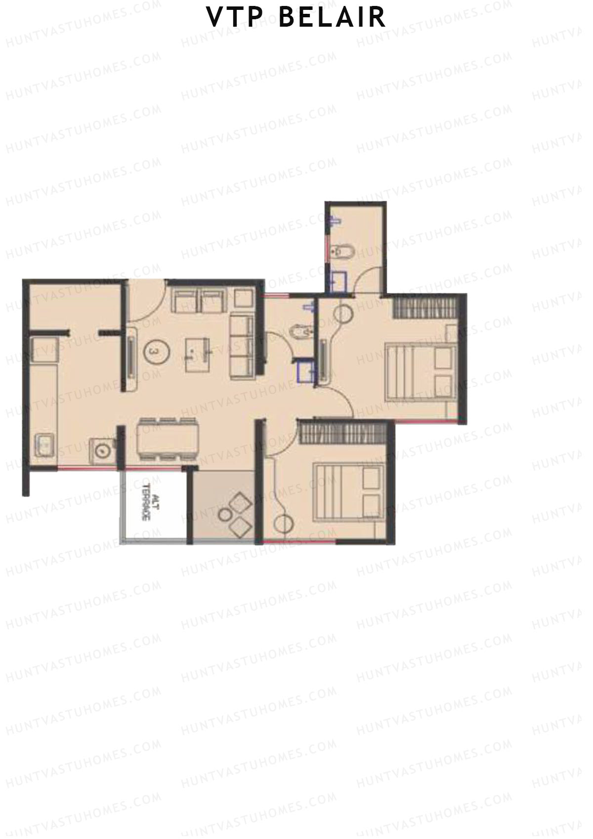 VTP Belair Tower D2 Unit 3 Floor Plan