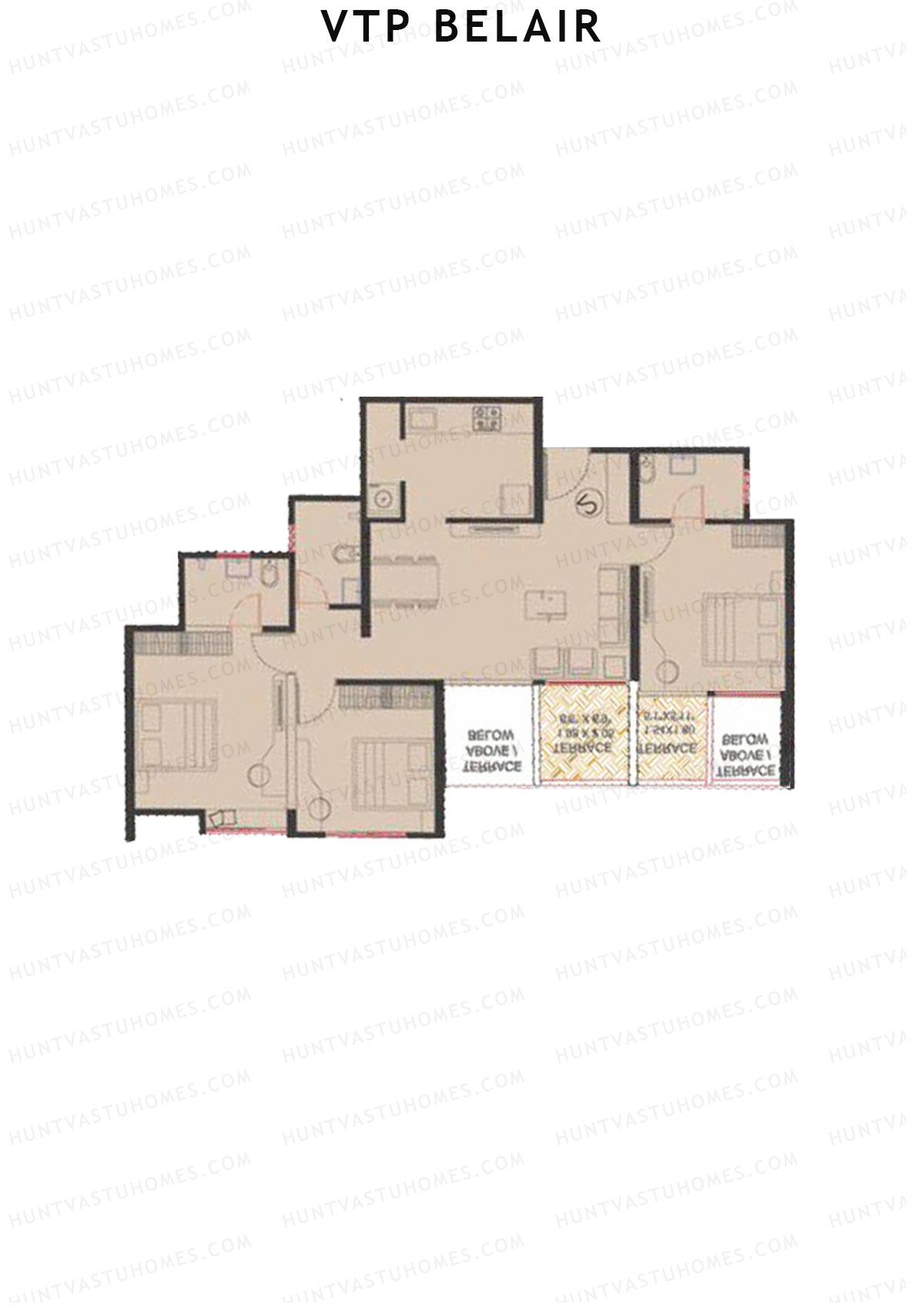 VTP Belair Tower E Unit 1 Floor Plan