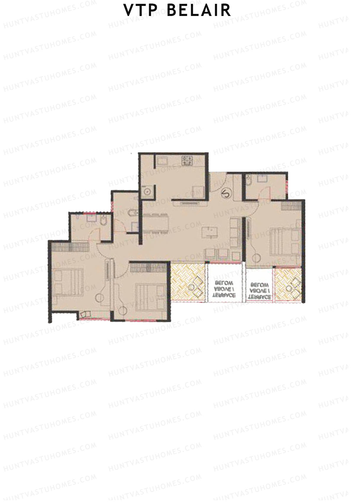VTP Belair Tower E Unit 1 Floor Plan