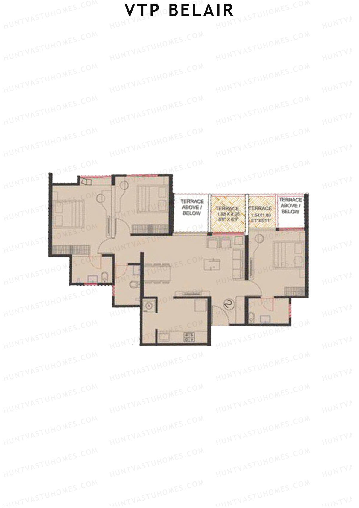 VTP Belair Tower E Unit 2 Floor Plan